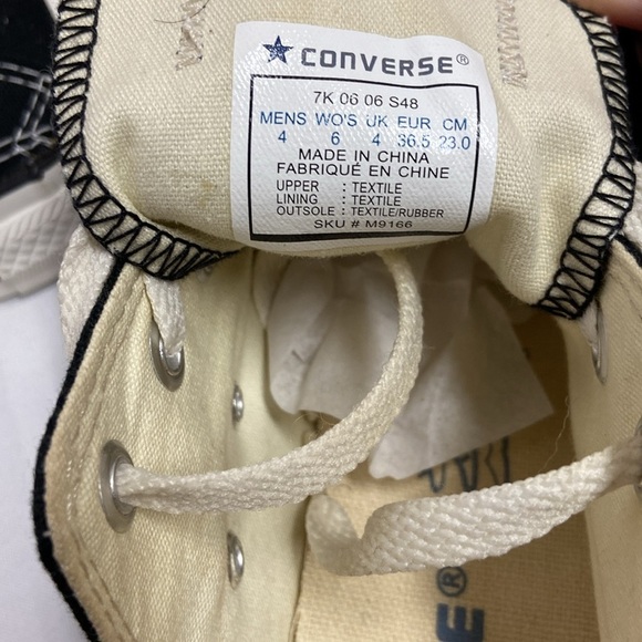 Vintage Converse All Star OX M9166 Black Size 6 In Box - Picture 8 of 9